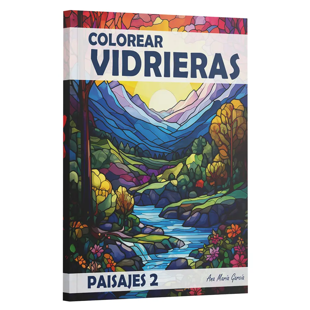 [B0CV646CMF] Colorear Vidrieras de Paisajes vol. 2